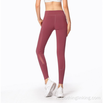 Zwarte legging met mesh paneel